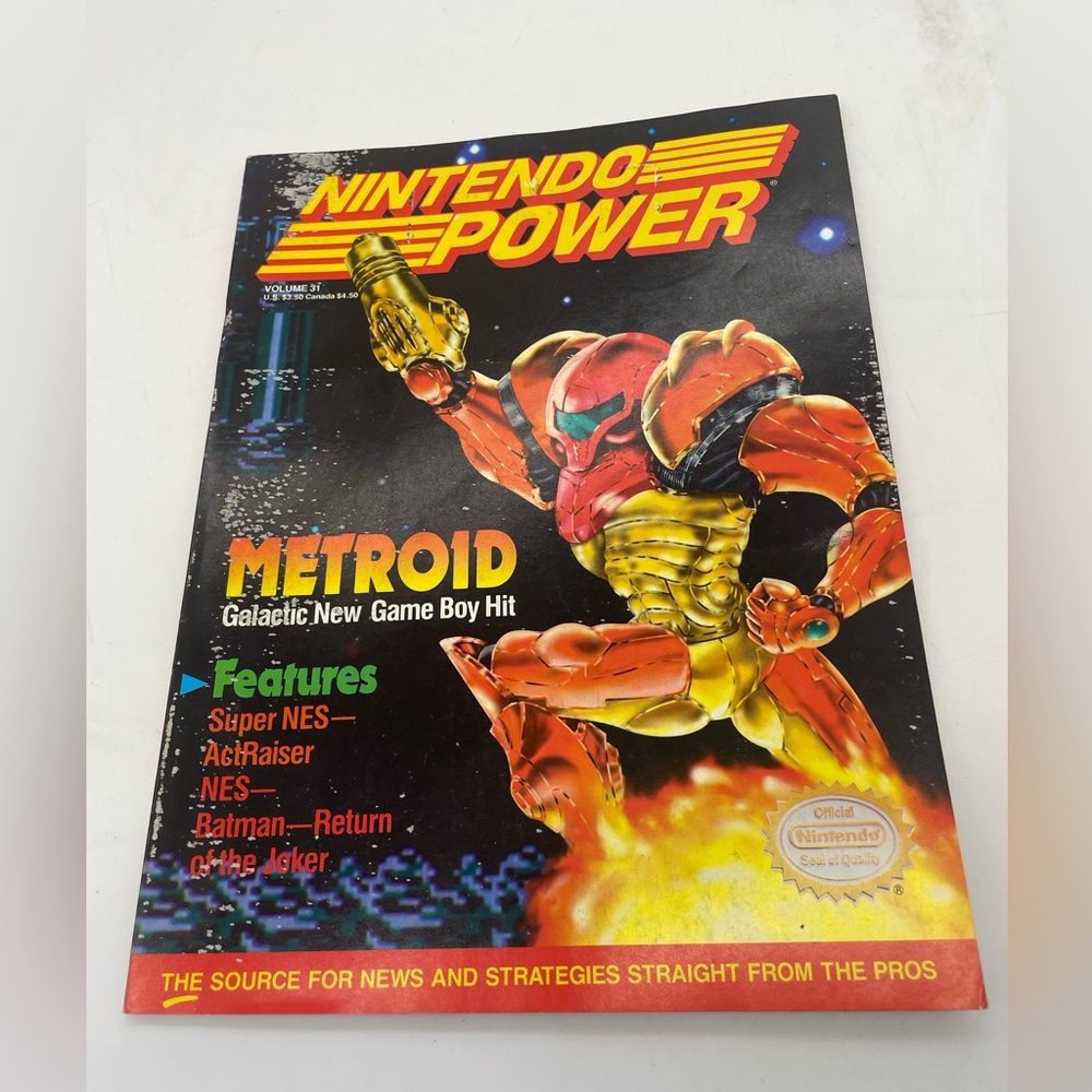 NINTENDO POWER Magazine Issue #31 Metroid Cover Mint, Intact with TMNT